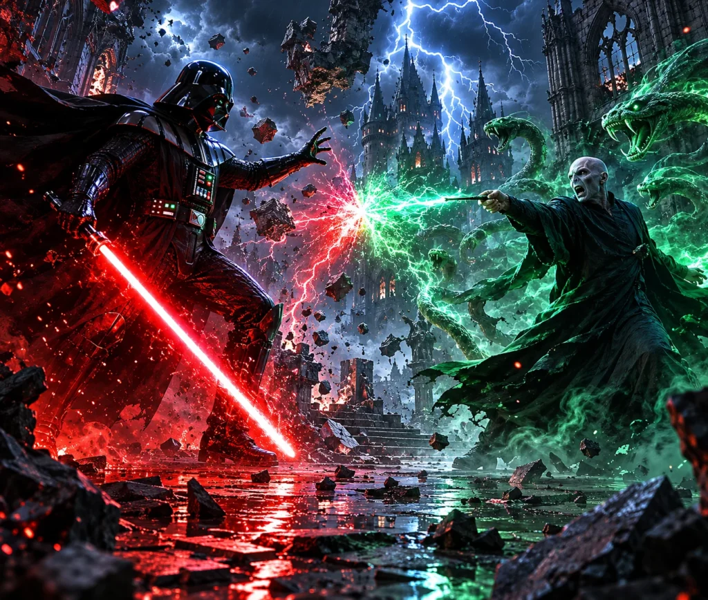 Darth Vader vs Voldemort in Movies vs Books Scaling