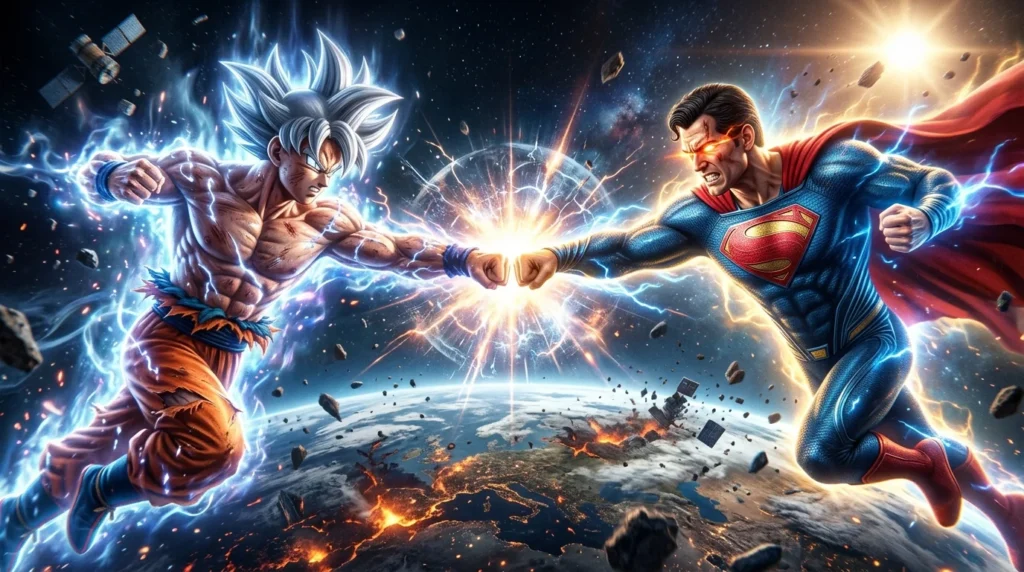 Goku vs Superman in Comics vs Anime Scaling