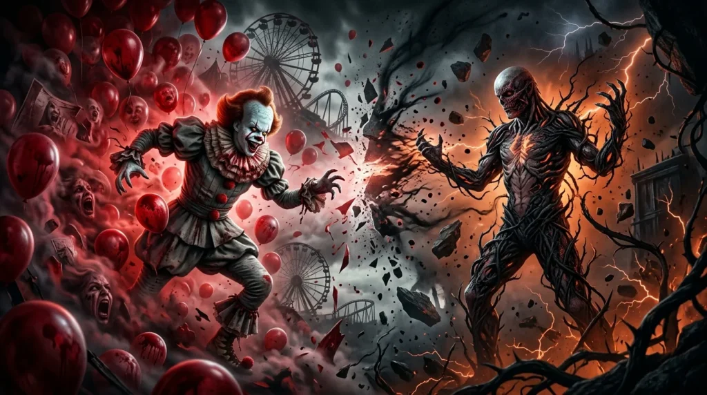 Pennywise vs Vecna in Movie vs Series Scaling