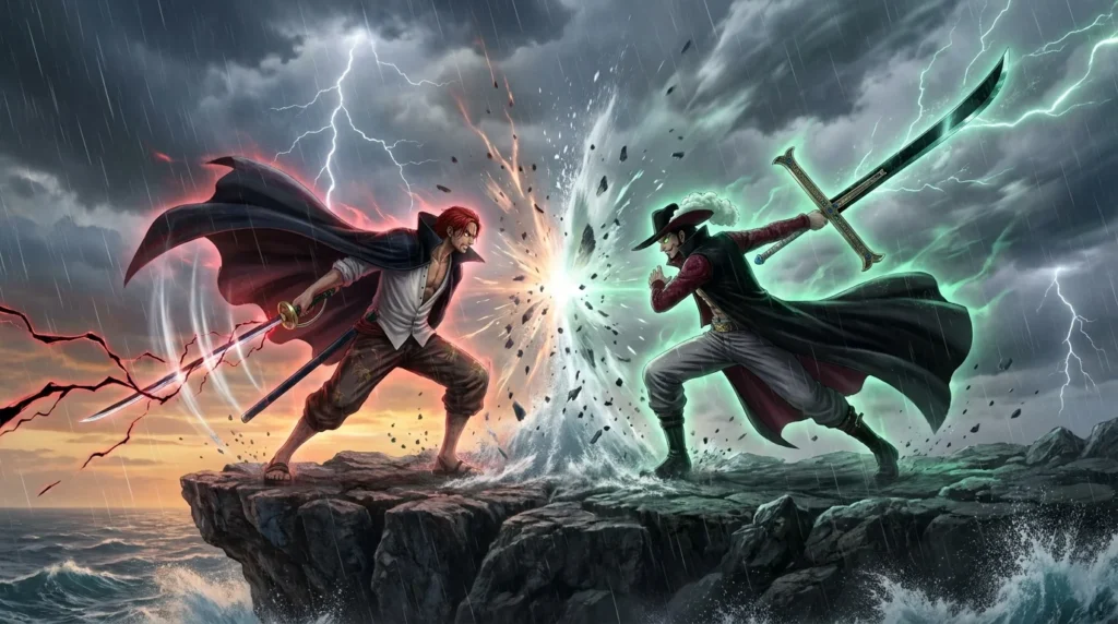 Shanks vs Mihawk Best One Piece Rivalry Moments