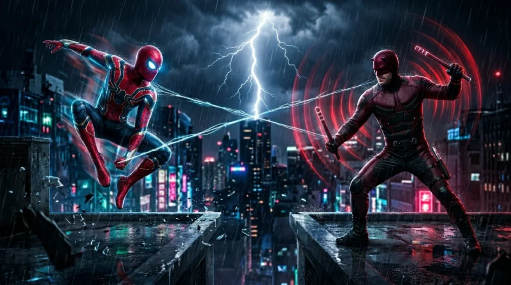 Spider-Man vs Daredevil in Comics vs TV Scaling