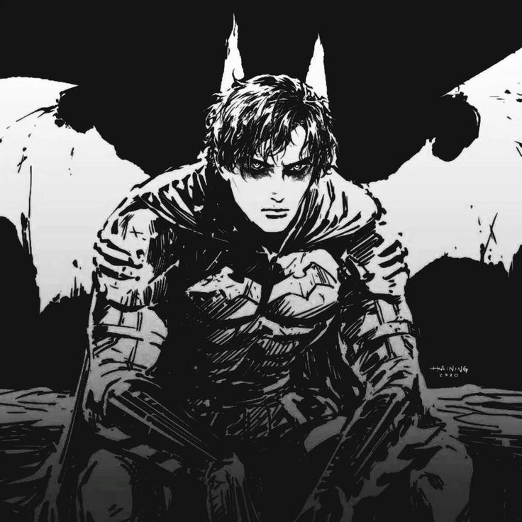 Black and White Batman PFP