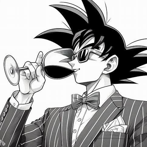 Black and White Goku PFP