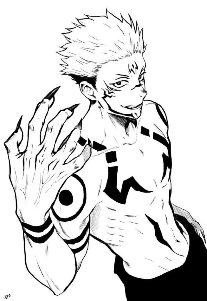 Black and White Ryomen Sukuna PFP
