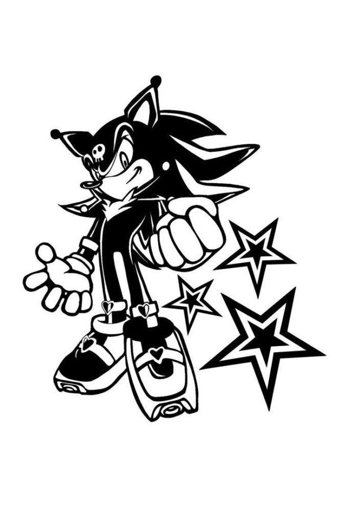 Black and White Sonic PFP
