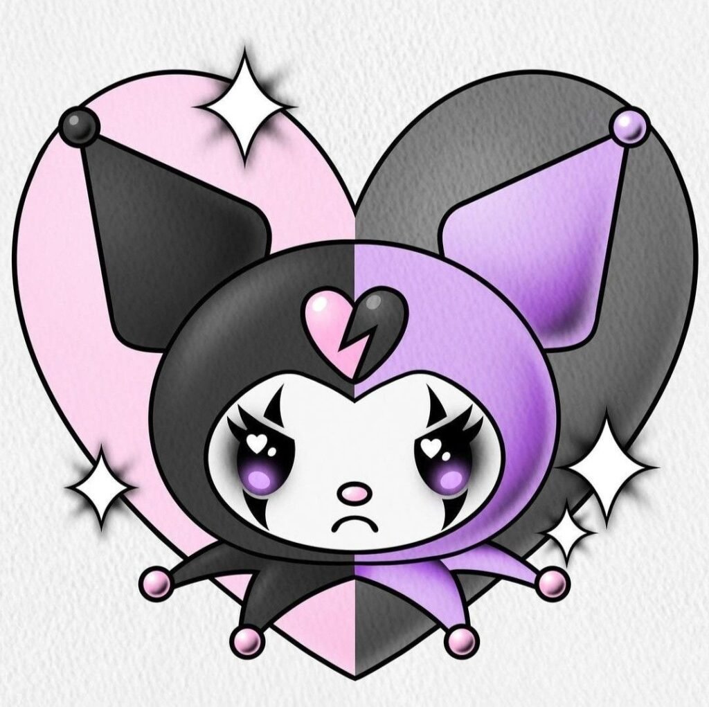 The Black Jester Hood and Pink Skull Style
