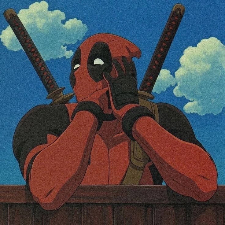 Anime-Style Deadpool PFP