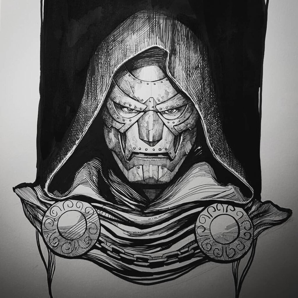 Black and White Doctor Doom PFPs