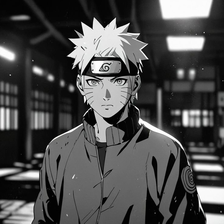 Black and White Naruto PFP