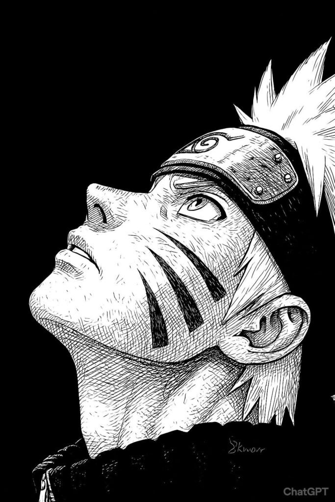 Black and White Naruto PFP