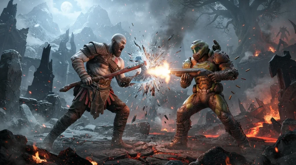 Kratos vs Doom Powers