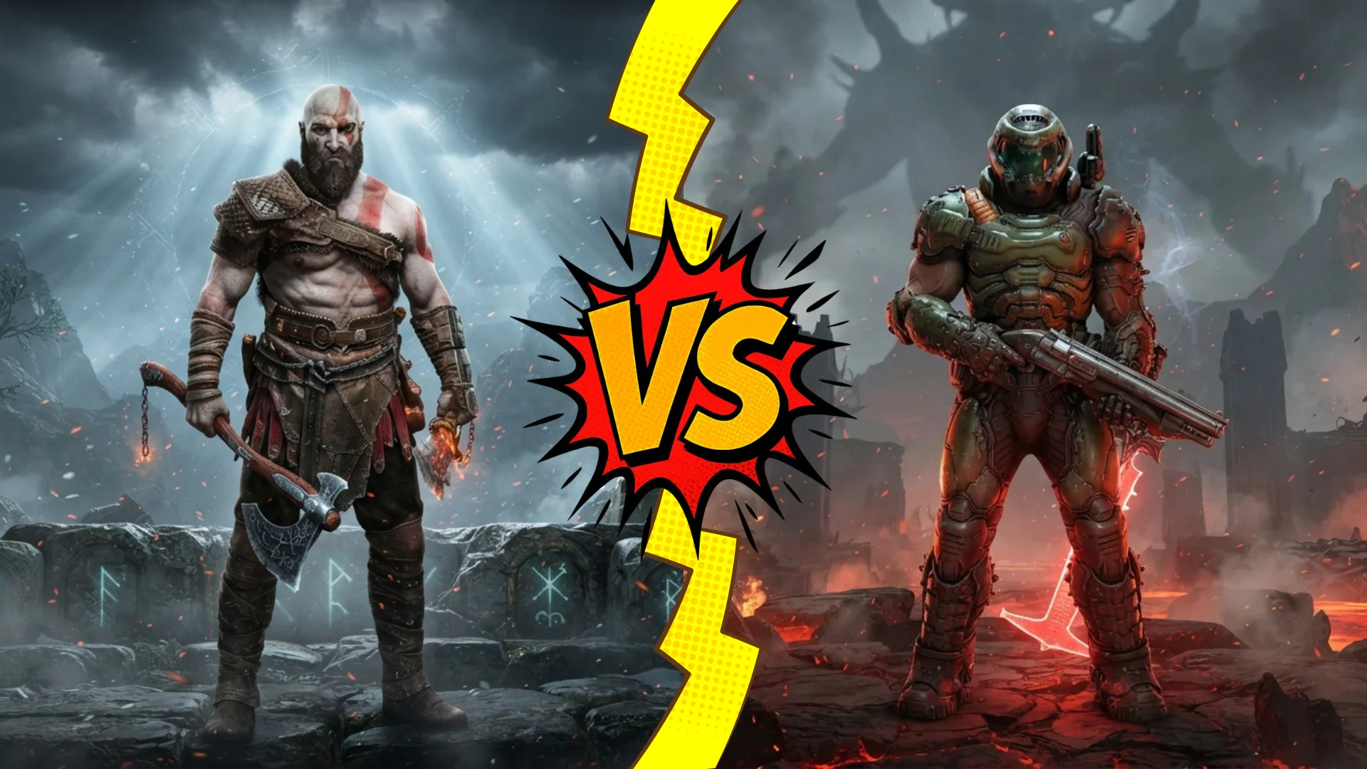 Kratos vs Doom Slayer