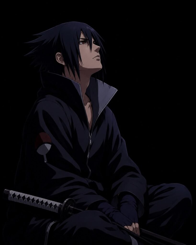 The Last Sasuke Uchiha PFP (Black Suit)